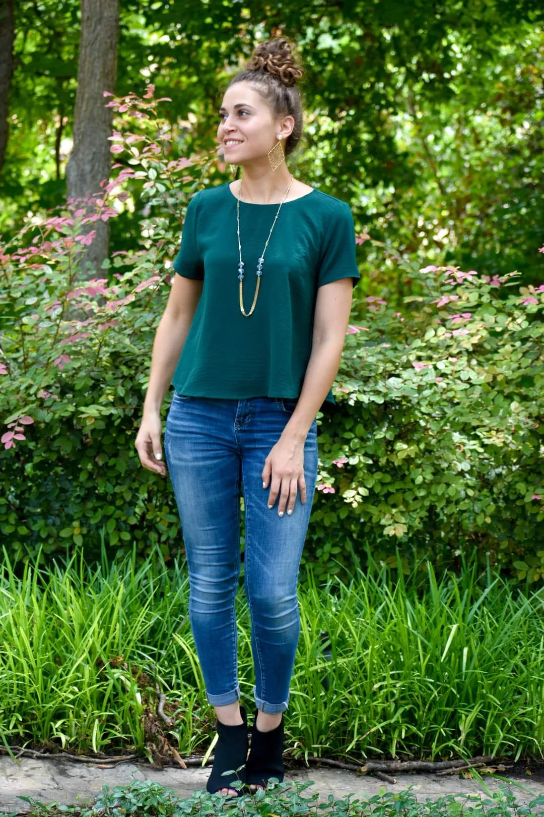 Fear No More Dark Green Blouse