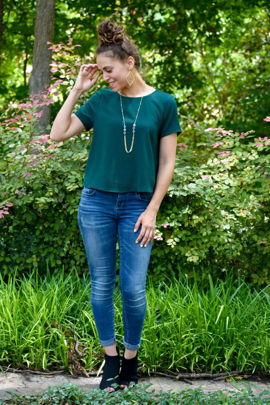 Fear No More Dark Green Blouse