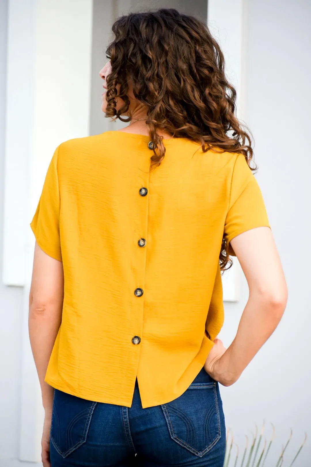 Fear No More Mustard Yellow Top