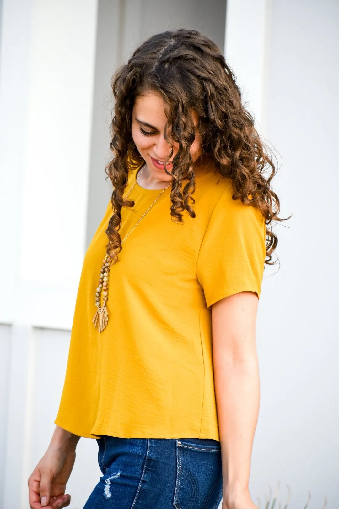 Fear No More Mustard Yellow Top