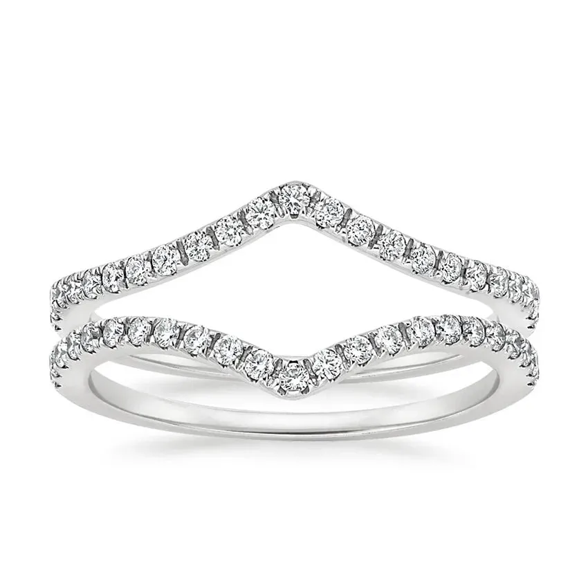 Flair Nested Diamond Ring Stack Wedding Band Ring - LR72