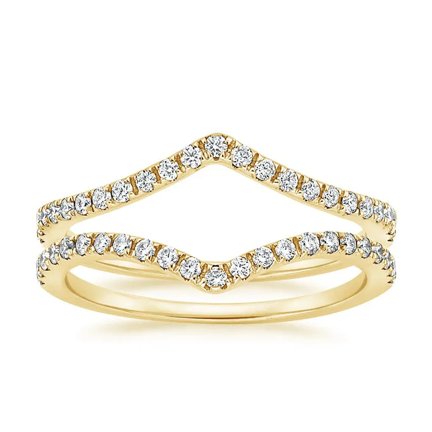 Flair Nested Diamond Ring Stack Wedding Band Ring - LR72