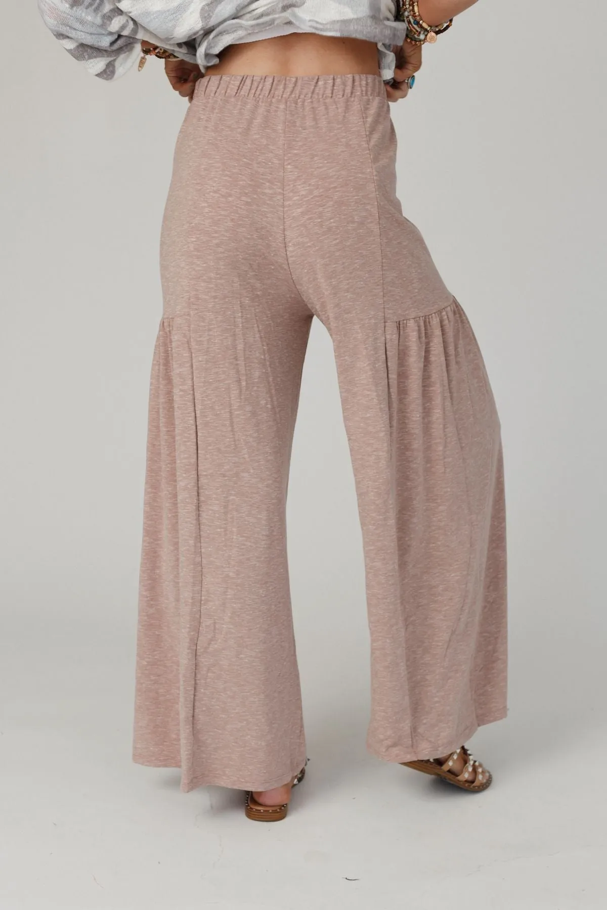 Free To Flow High Waist Pants - Taupe