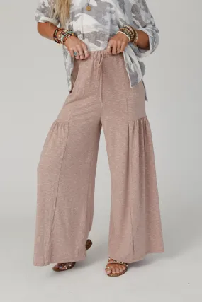 Free To Flow High Waist Pants - Taupe