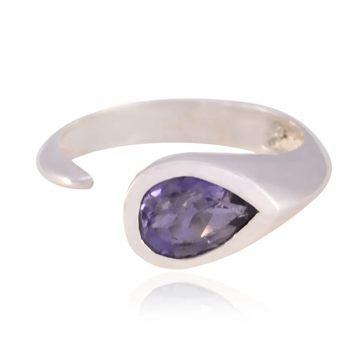 Handsome Gemstone Amethyst 925 Sterling Silver Ring Gift For Wedding