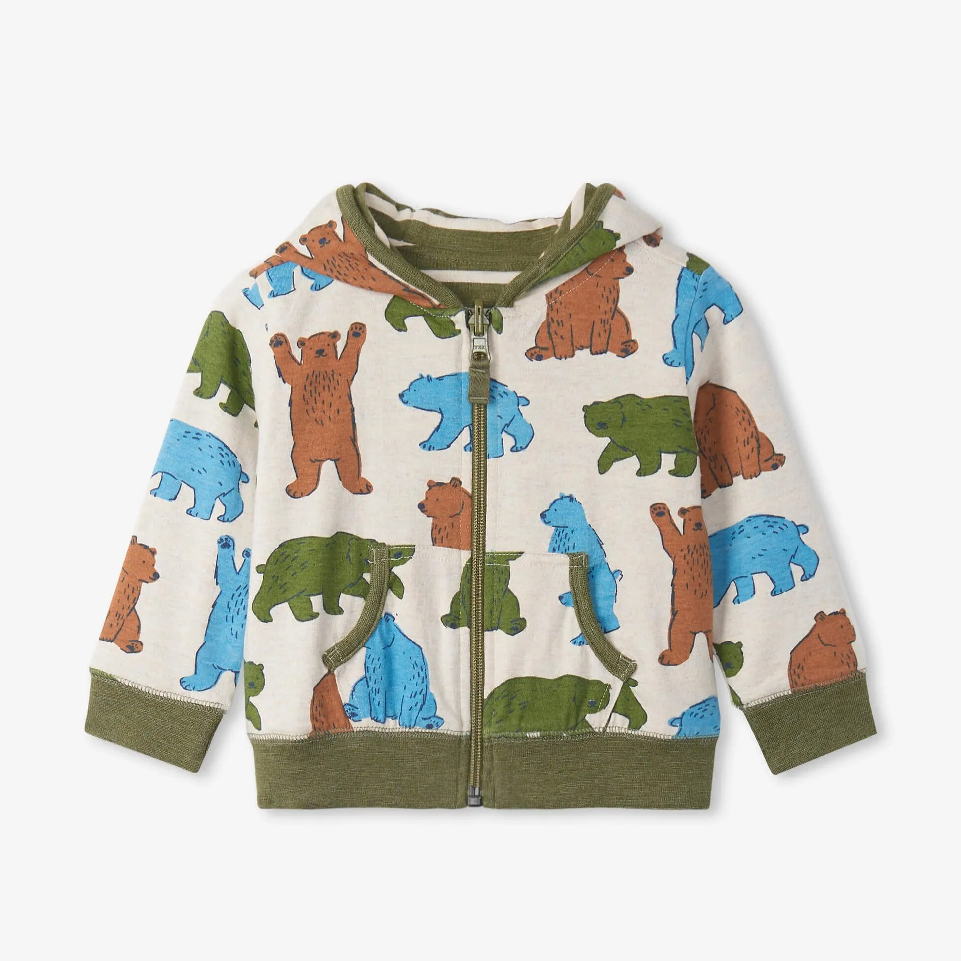 Hatley Fall Cubs Reversible Baby Hoodie