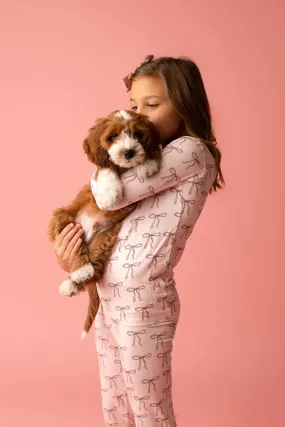 In My Jammers - Pink Bow Two Piece Set