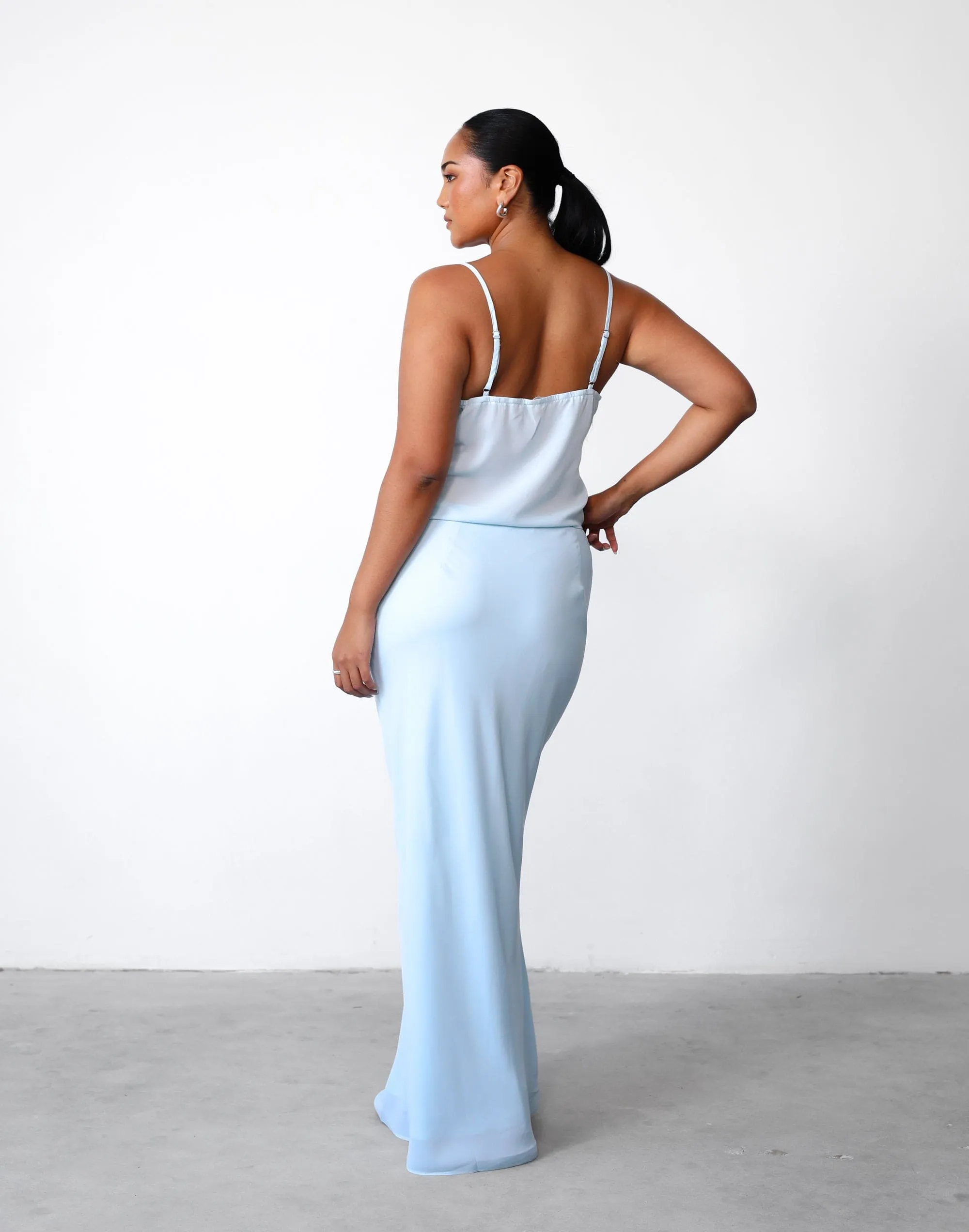 Isla Maxi Skirt (Ice Blue)