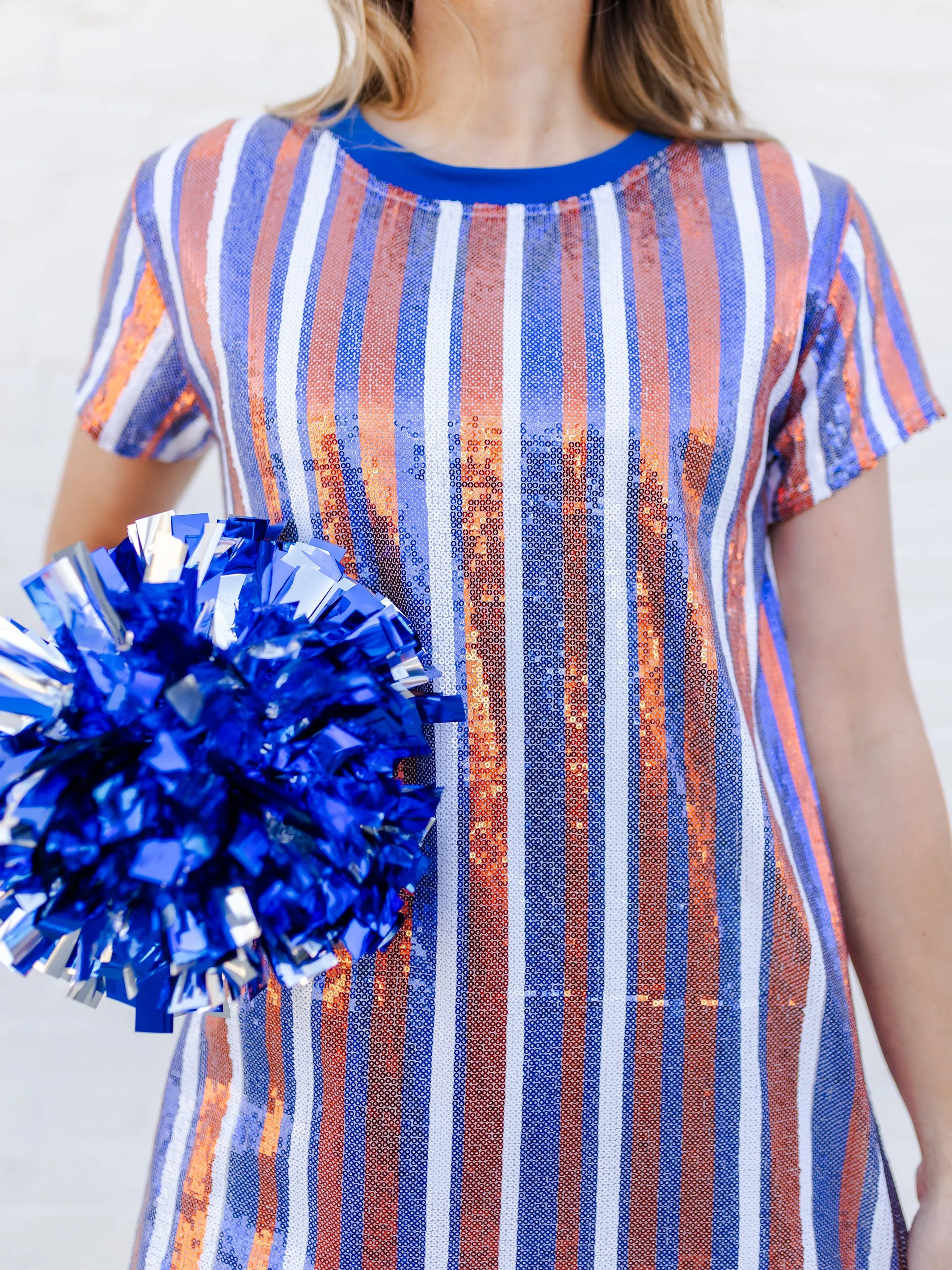 Julia Dress | Blue   Orange