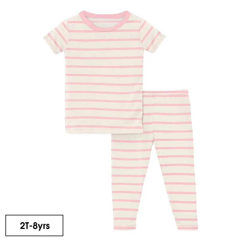 Kickee Pants Pajama Set - Lotus Sweet Stripe