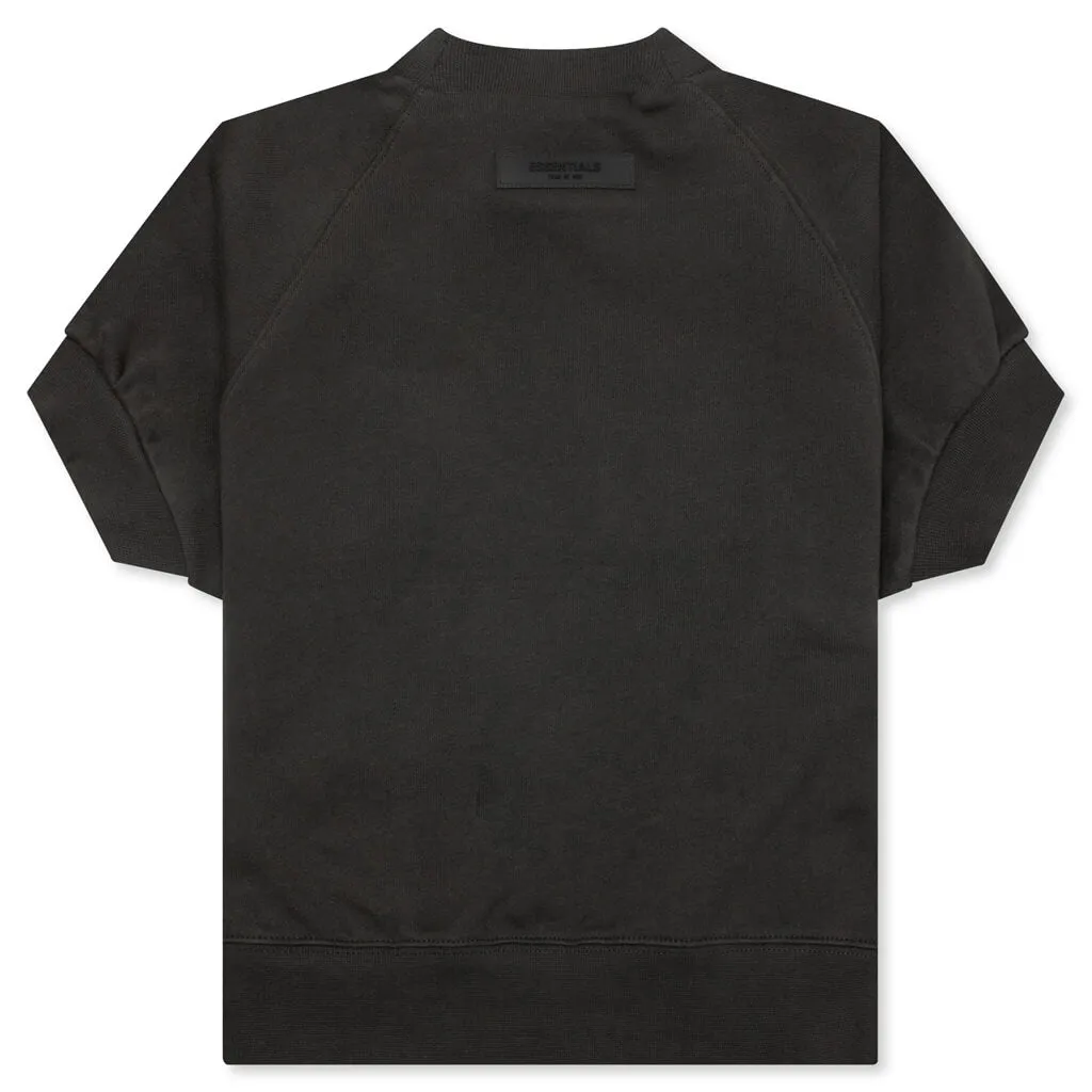 Kid's S/S Sweatshirt - Off Black