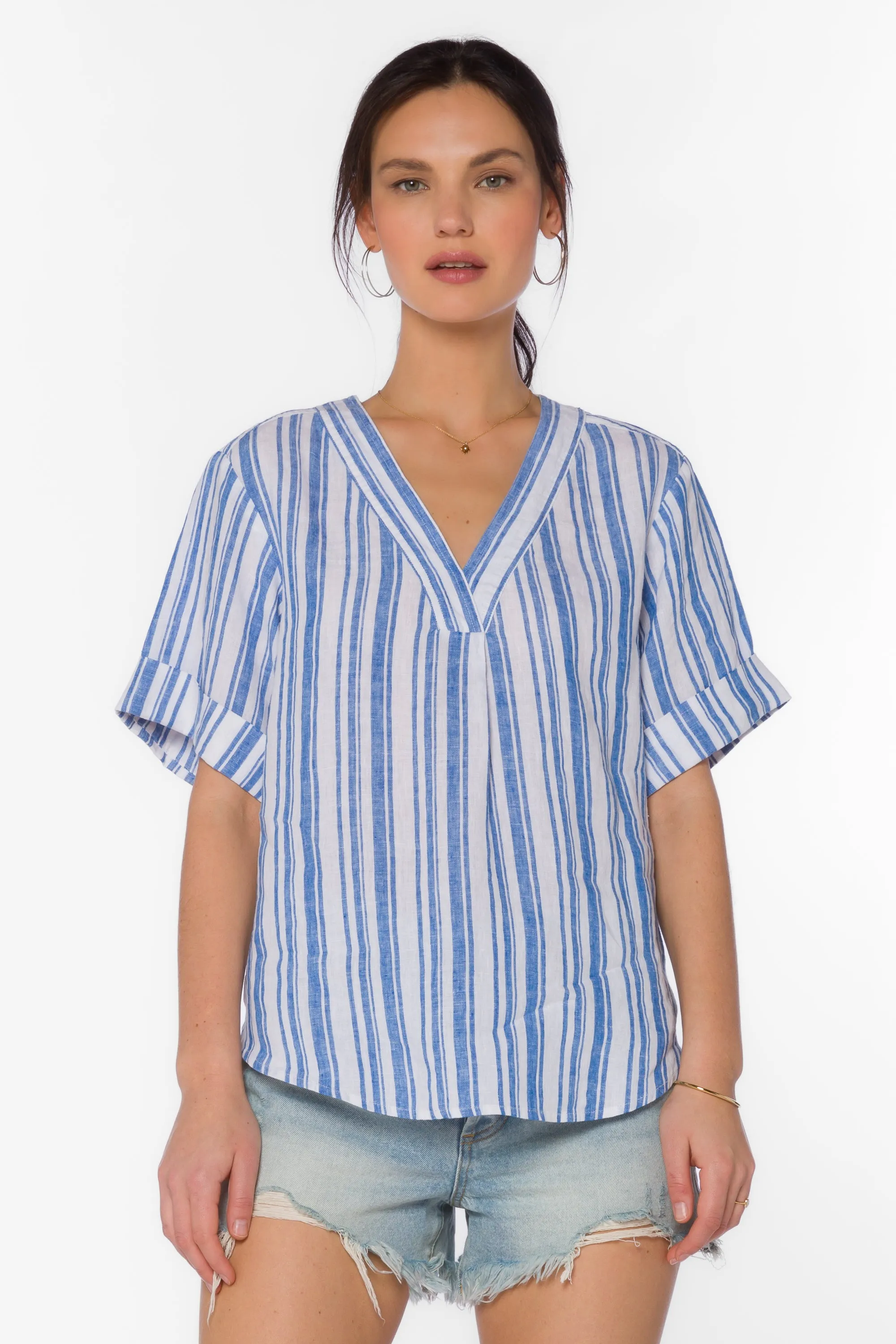 Kyro Blue Stripe Blouse