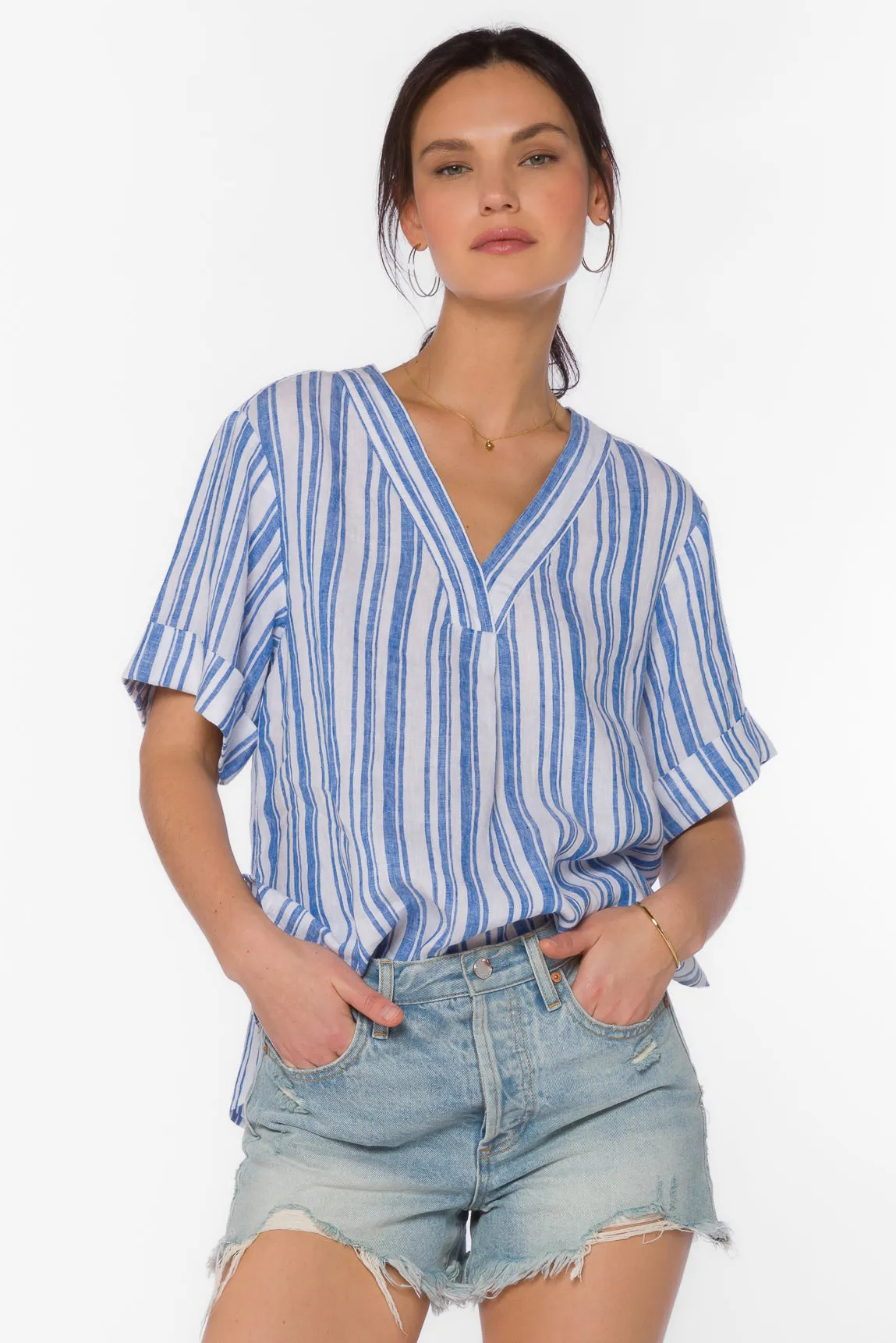 Kyro Blue Stripe Blouse