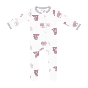 Kyte Baby Printed Zippered Footie in Elephant