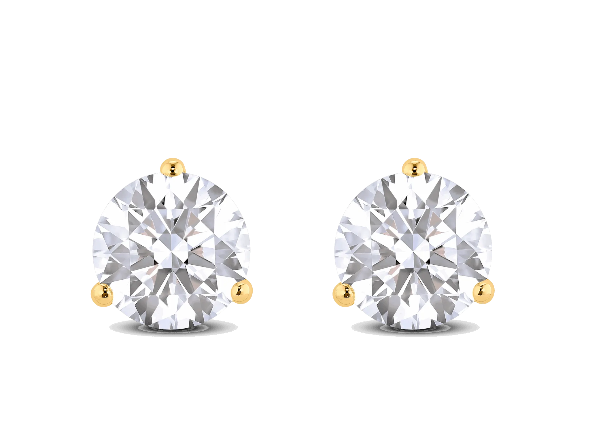 Lab-Grown Diamond 3ct. tw. Round Brilliant Solitaire Studs | White