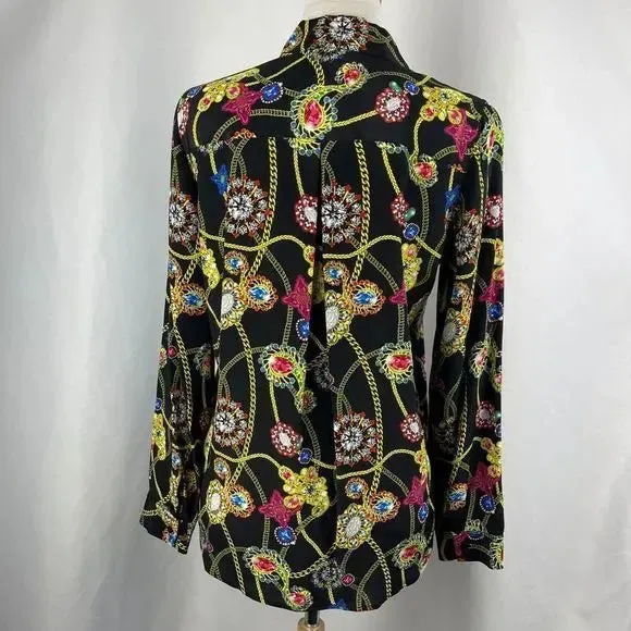 L’agence Black Chain Print Blouse