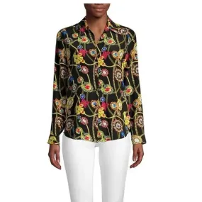 L’agence Black Chain Print Blouse