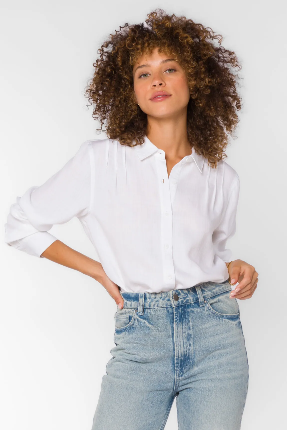 Leah Optic White Blouse