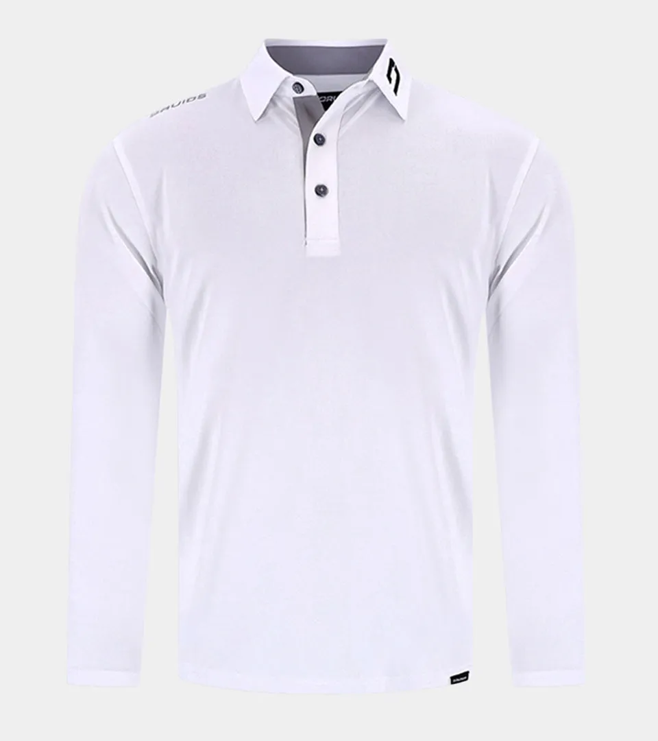 LONG SLEEVE TOUR POLO WHITE