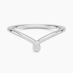 Love Knot Contour Wedding Band Ring - LR51