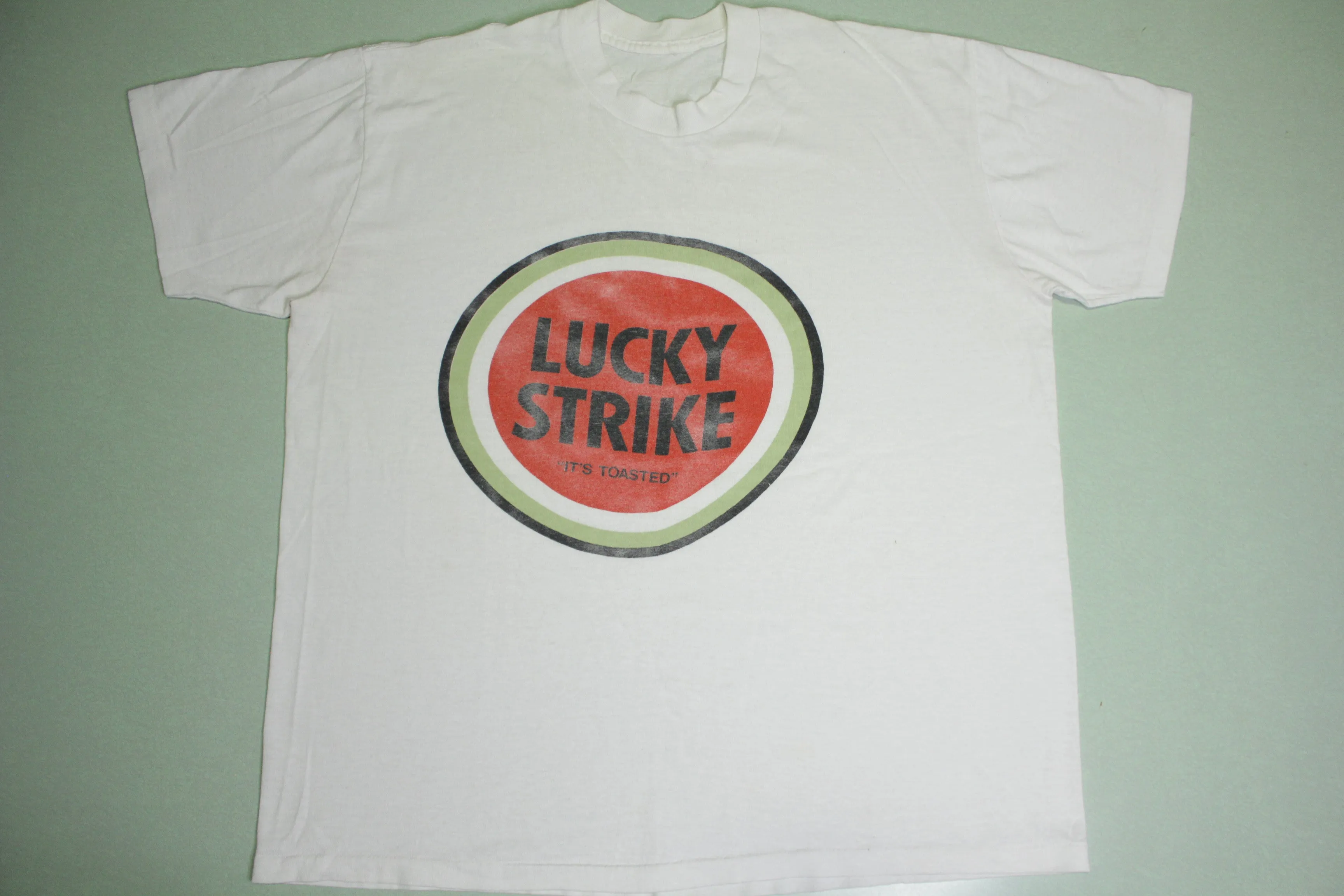 Lucky Strike It's Toasted Vintage 80's Single Stitch Cigarette Smoking T-Shirt