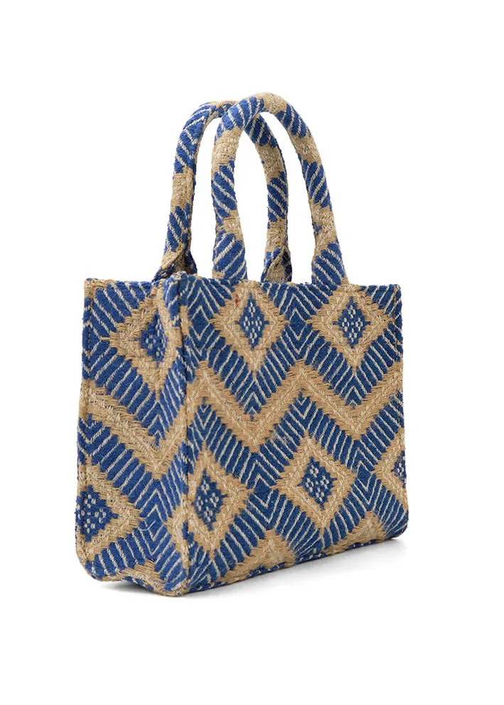 Luna Moon La Rambla Small Tote - Greek Ocean