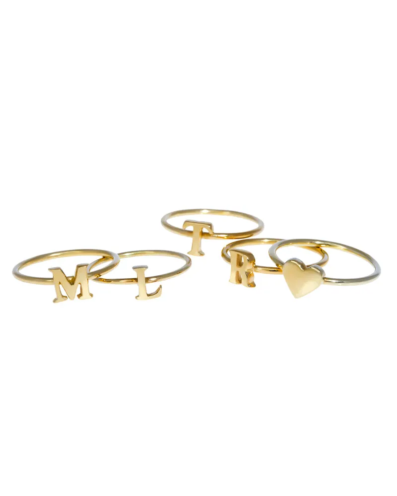 Make it Personal-Initial Stacking Alphabet and Symbol Ring