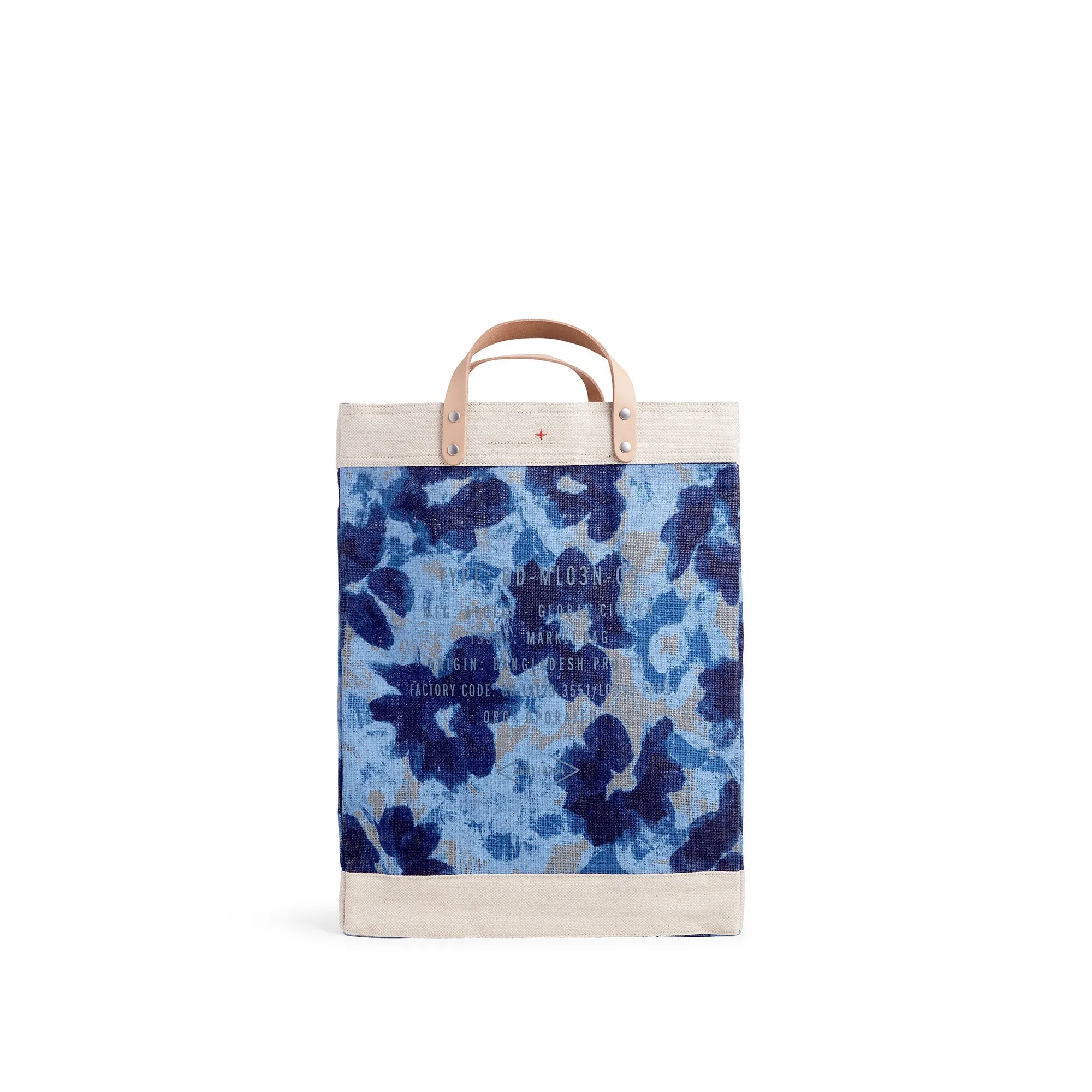 Market Bag in Indigo Bloom by Liesel Plambeck