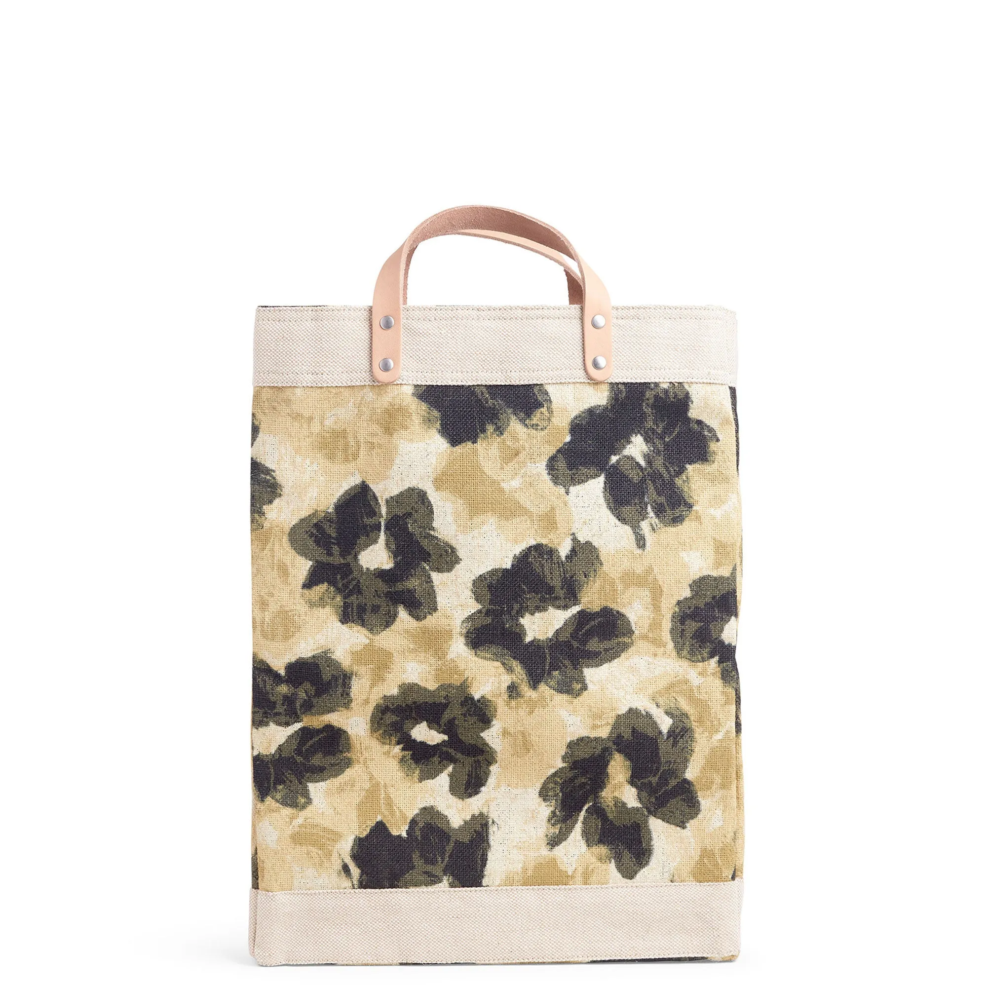 Market Bag in Khaki Bloom by Liesel Plambeck