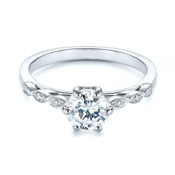 Marquise Shaped Classic Diamond Engagement Ring [Setting Only] - EC058