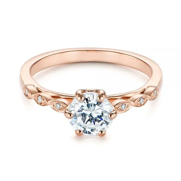 Marquise Shaped Classic Diamond Engagement Ring [Setting Only] - EC058