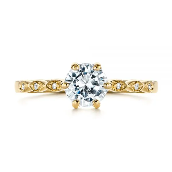 Marquise Shaped Classic Diamond Engagement Ring [Setting Only] - EC058