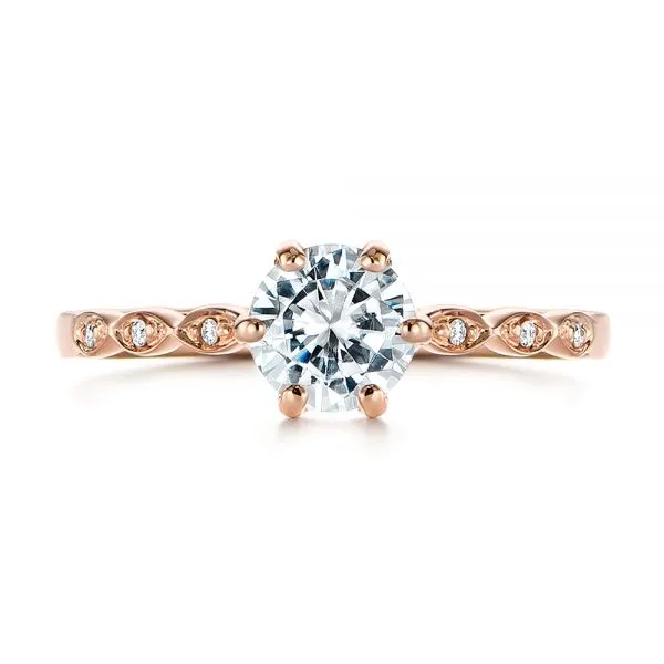 Marquise Shaped Classic Diamond Engagement Ring [Setting Only] - EC058