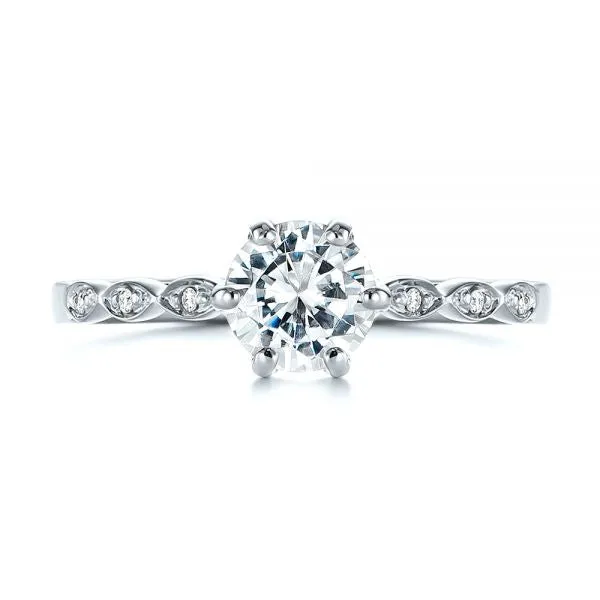 Marquise Shaped Classic Diamond Engagement Ring [Setting Only] - EC058