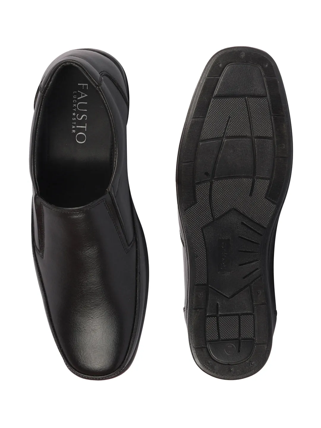 Men Black Formal Office Dress Comfort Slip On Shoes