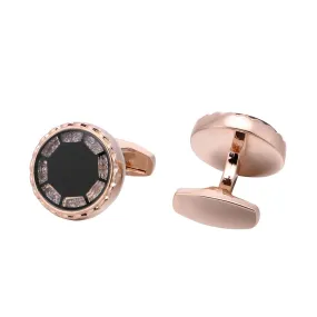 Men's Luxury Diamond Gold Cufflinks Guff Studs