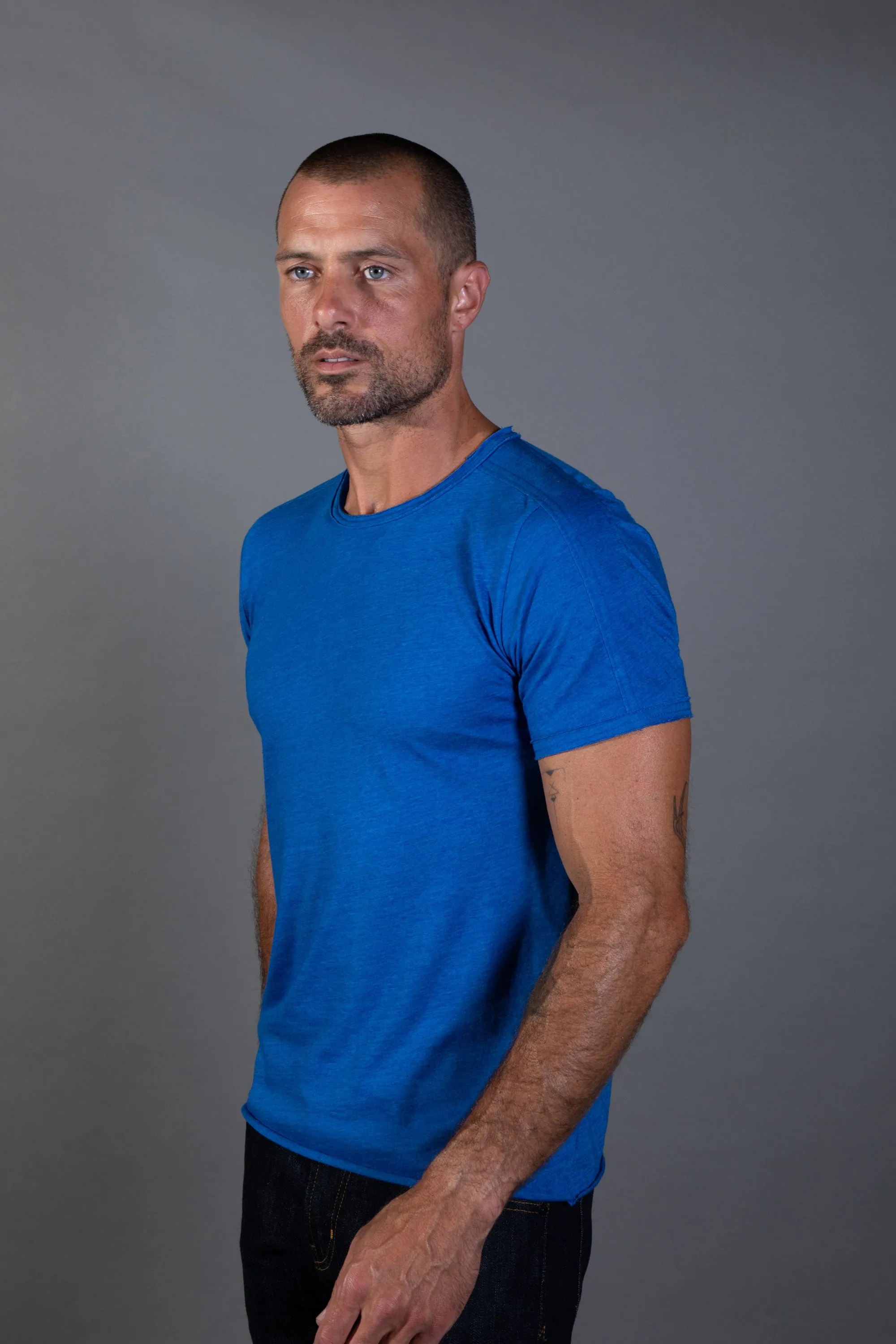 Men's Tri-Blend Patch Sleeve Tee