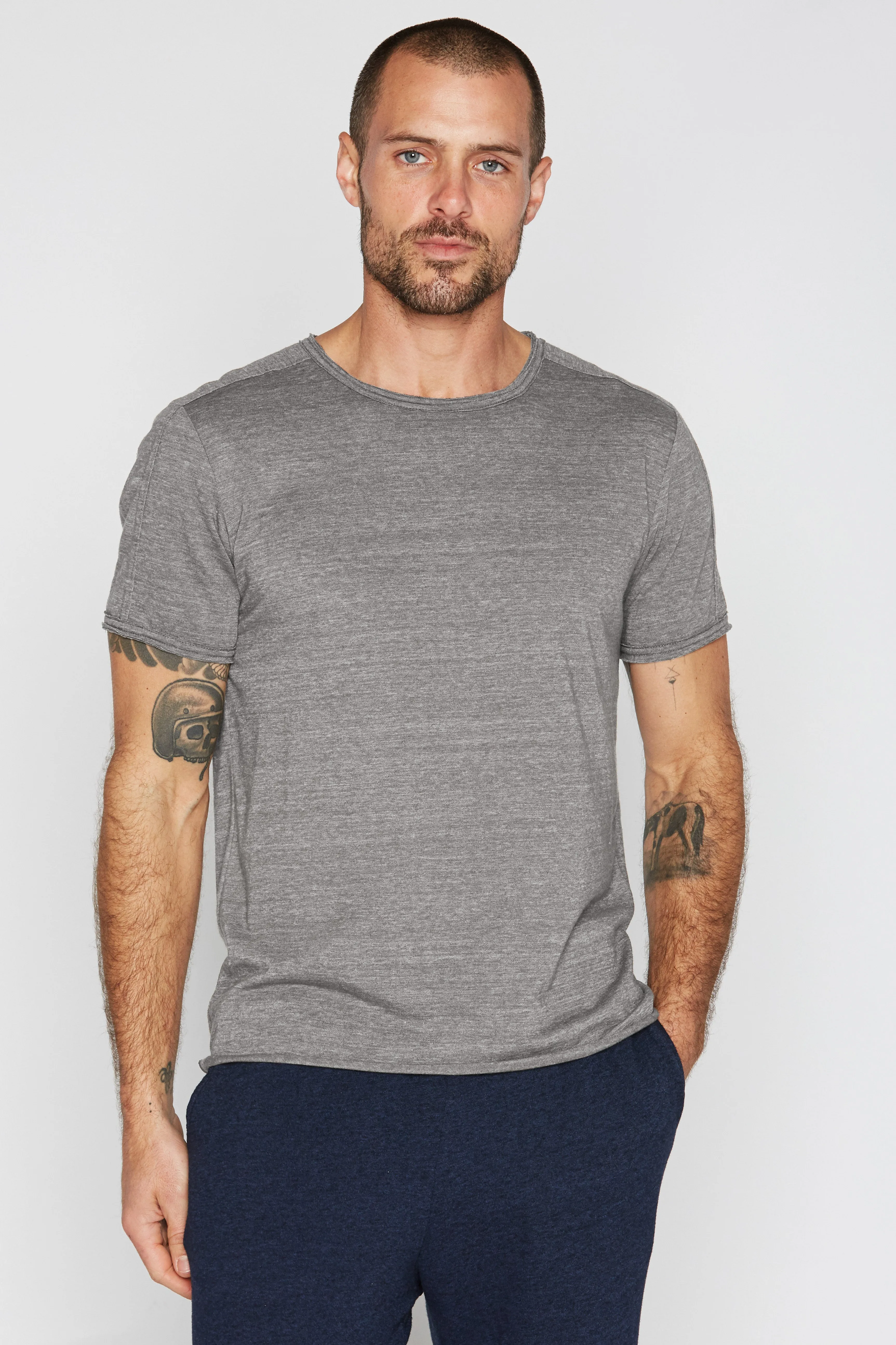 Men's Tri-Blend Patch Sleeve Tee