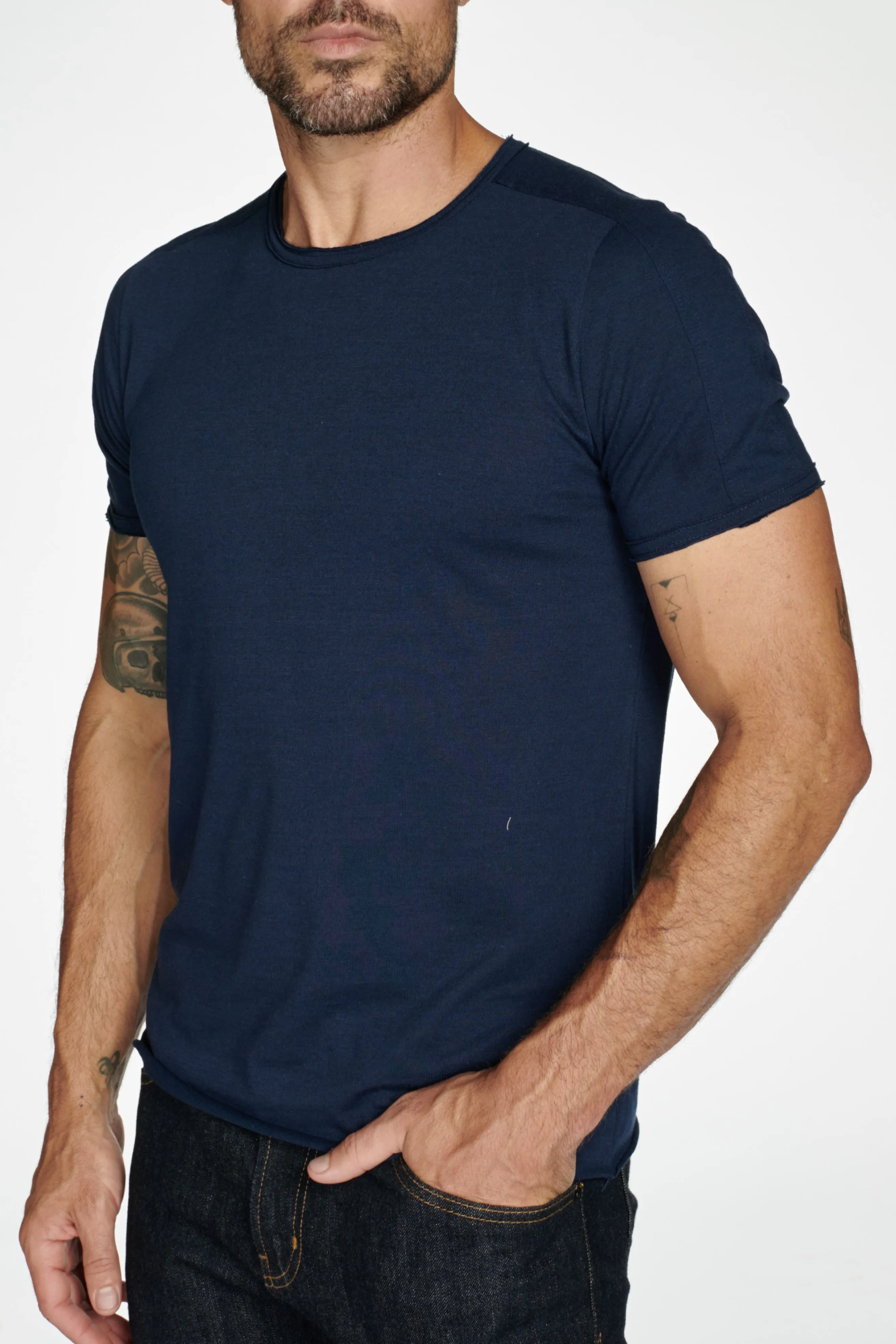 Men's Tri-Blend Patch Sleeve Tee