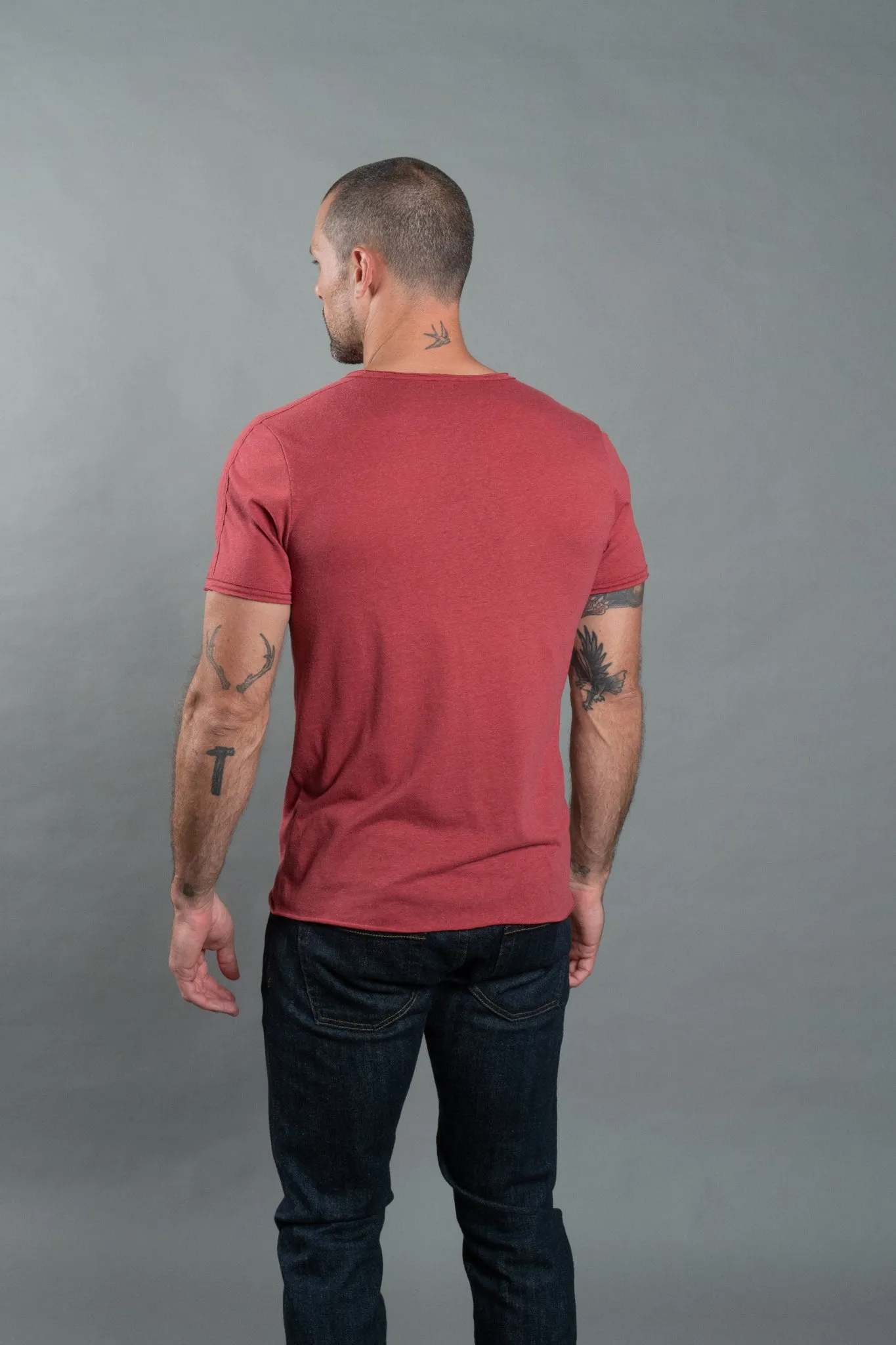 Men's Tri-Blend Patch Sleeve Tee