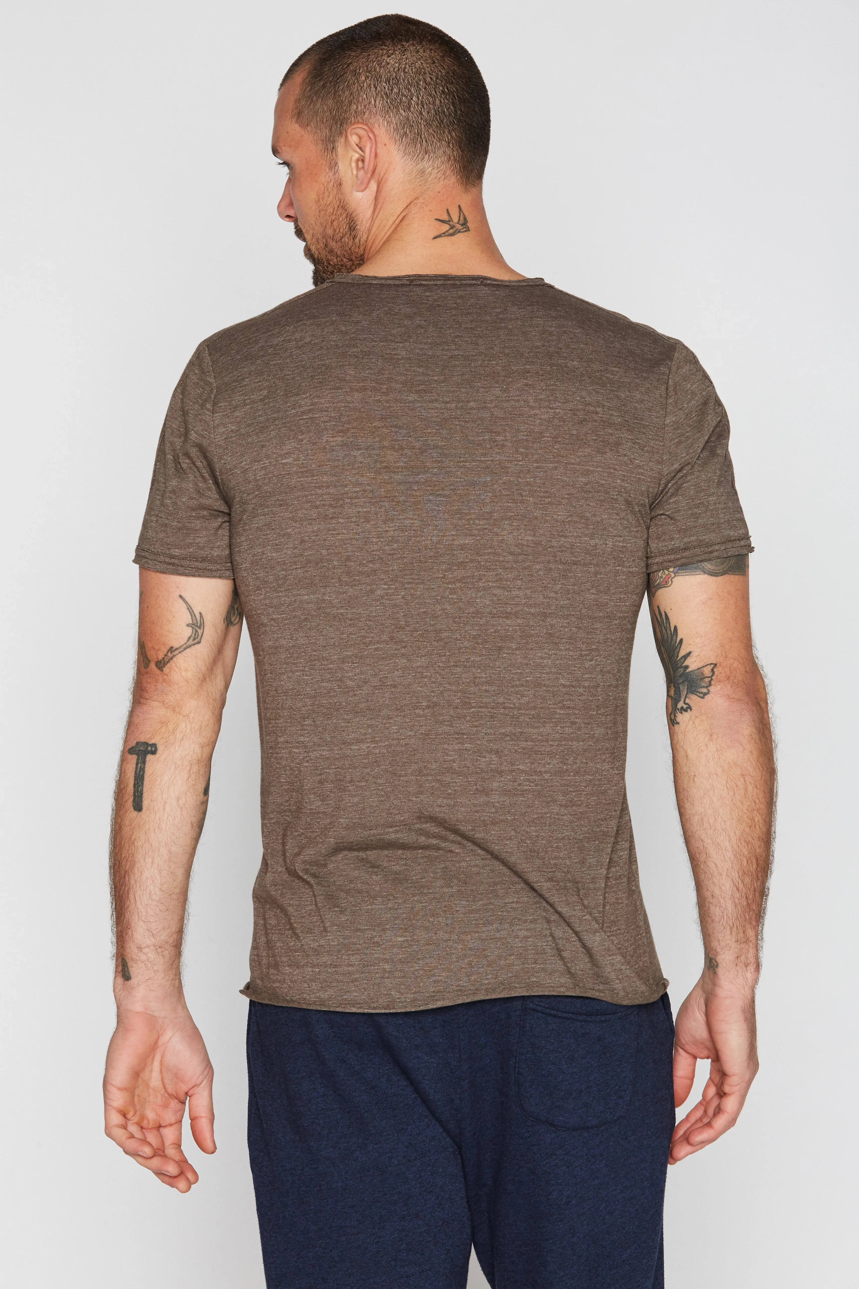 Men's Tri-Blend Patch Sleeve Tee