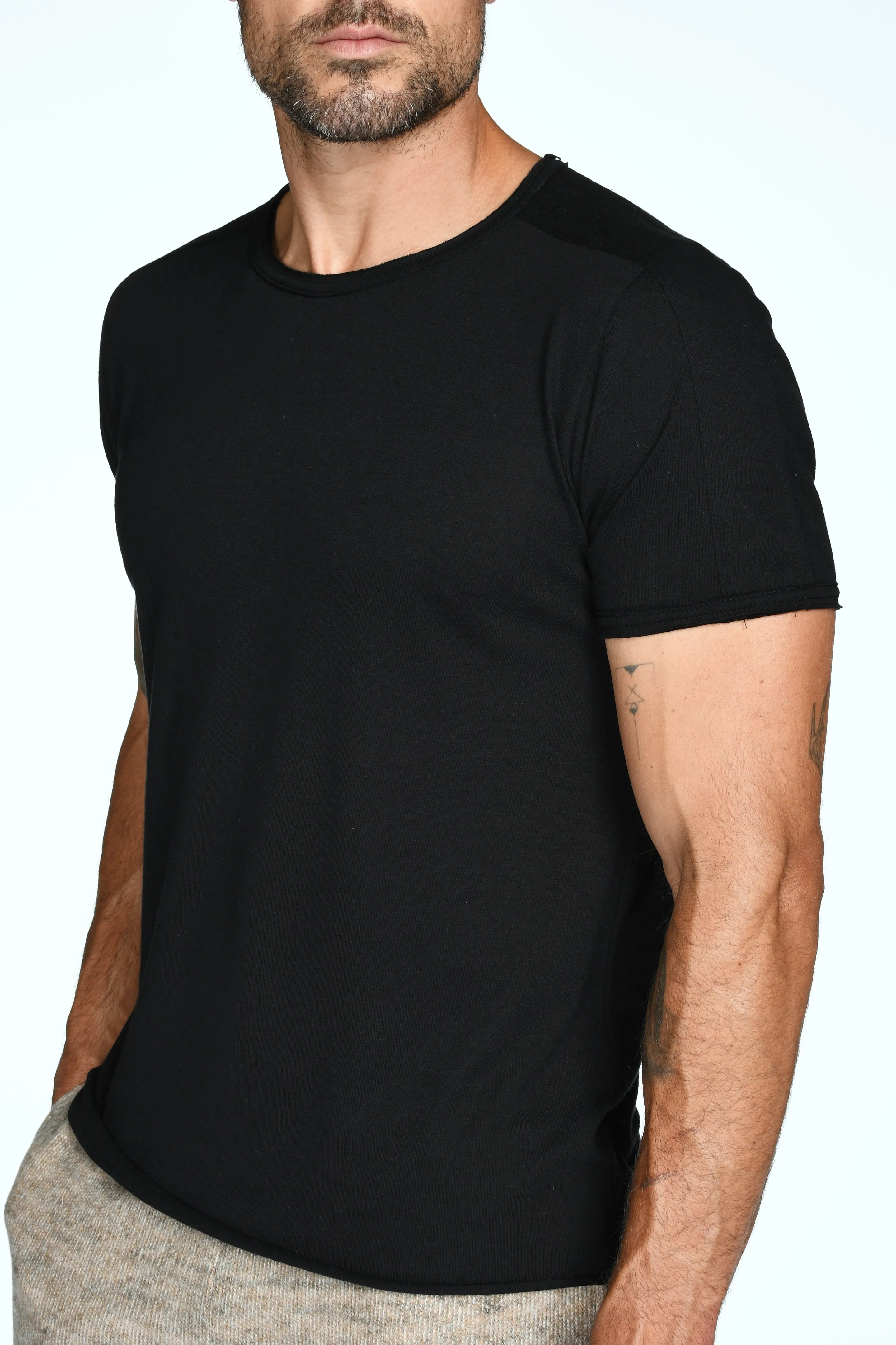 Men's Tri-Blend Patch Sleeve Tee