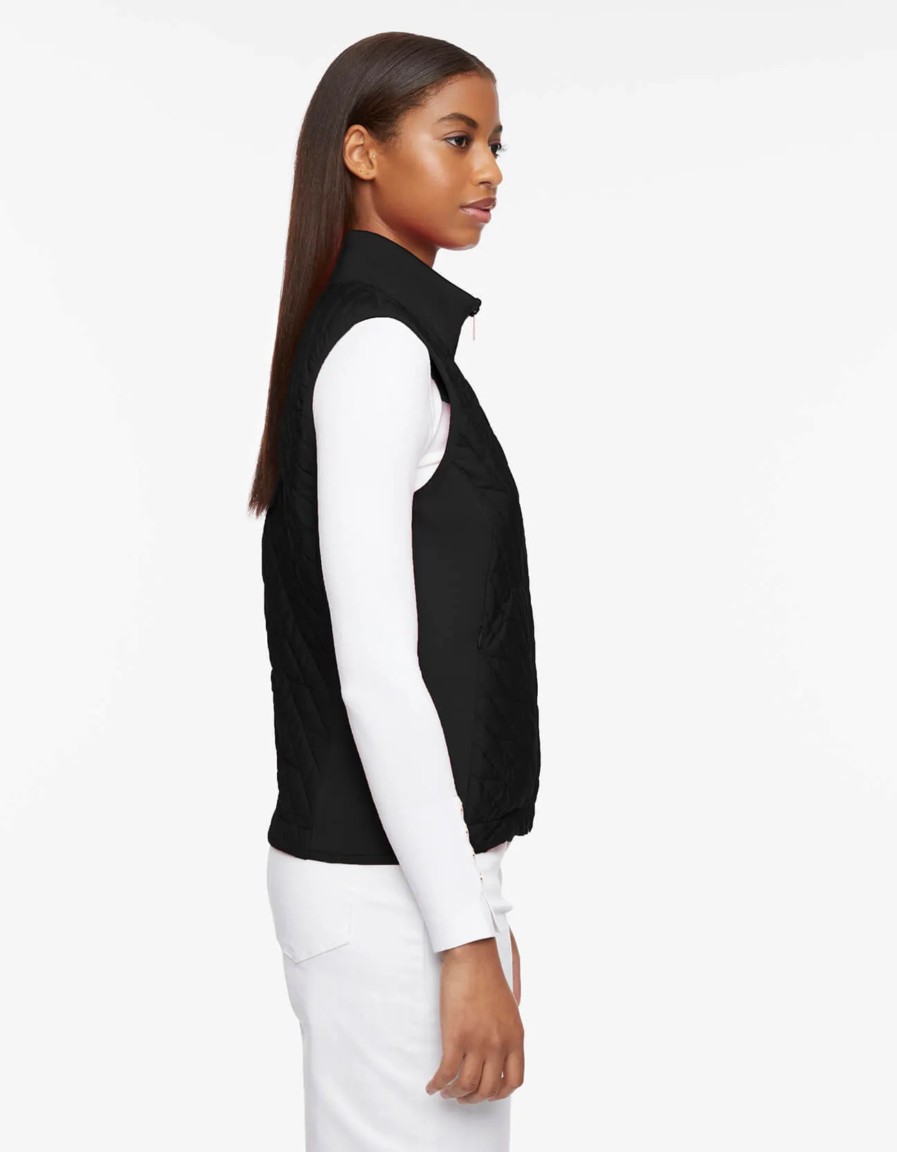 Mod Mix Neoprene Trim Puffer Vest