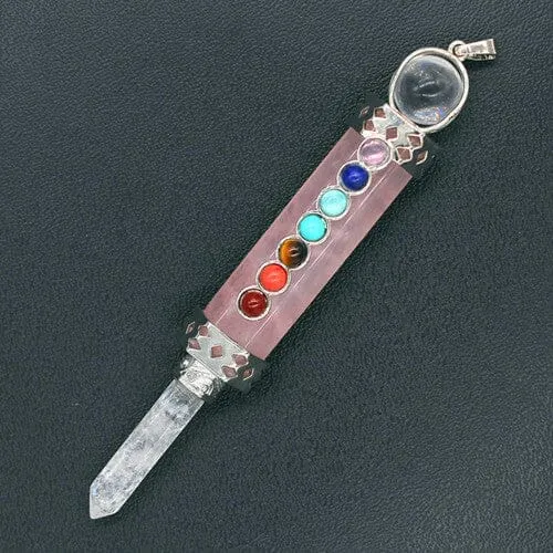 Natural Healing Crystal Hexagon Pendulum