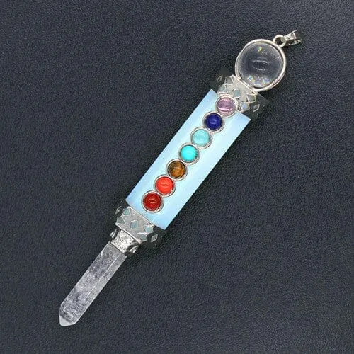 Natural Healing Crystal Hexagon Pendulum