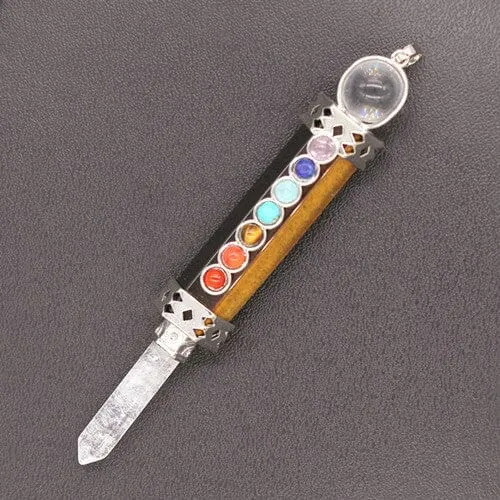 Natural Healing Crystal Hexagon Pendulum