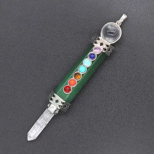 Natural Healing Crystal Hexagon Pendulum