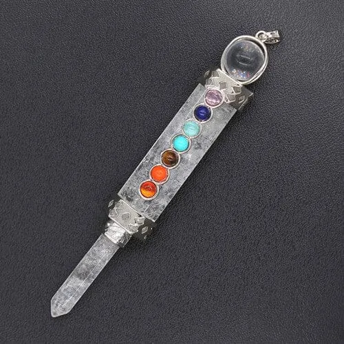 Natural Healing Crystal Hexagon Pendulum