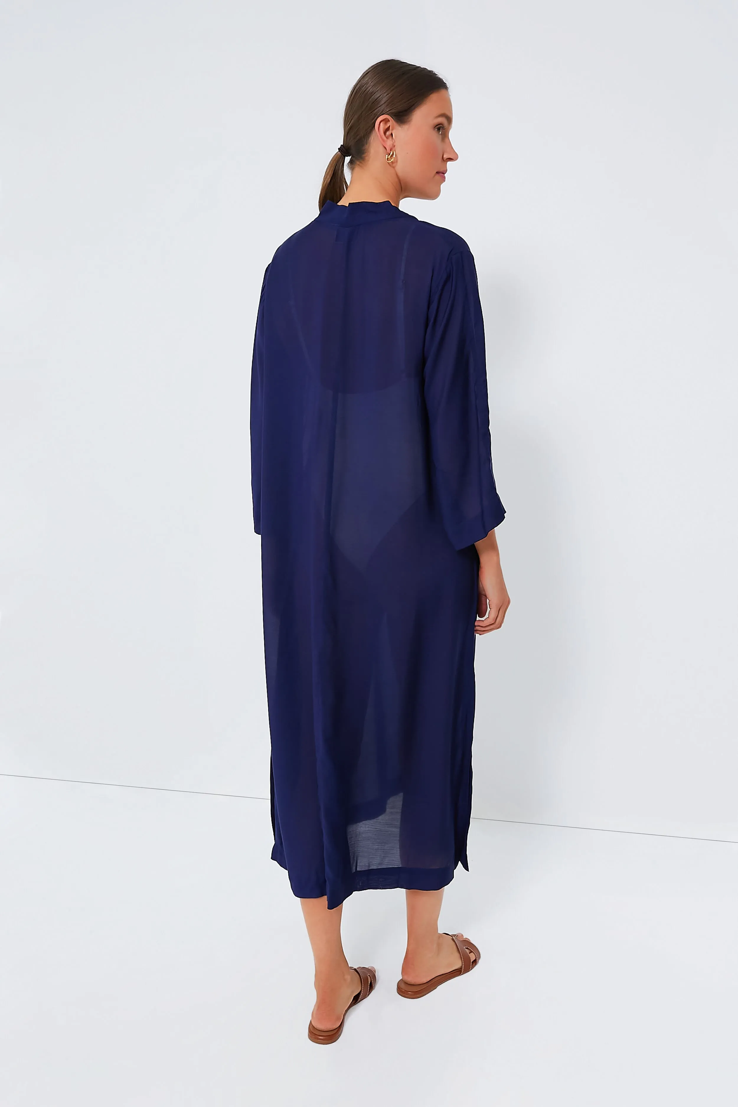 Navy Lobster Maxi Marseille Caftan