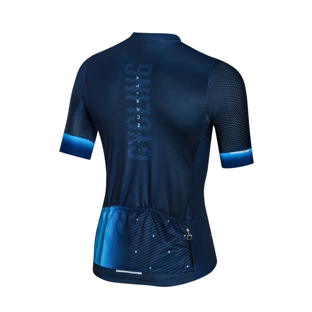 Nuckily MG045 Short Sleeve Cycling Jersey - Blue